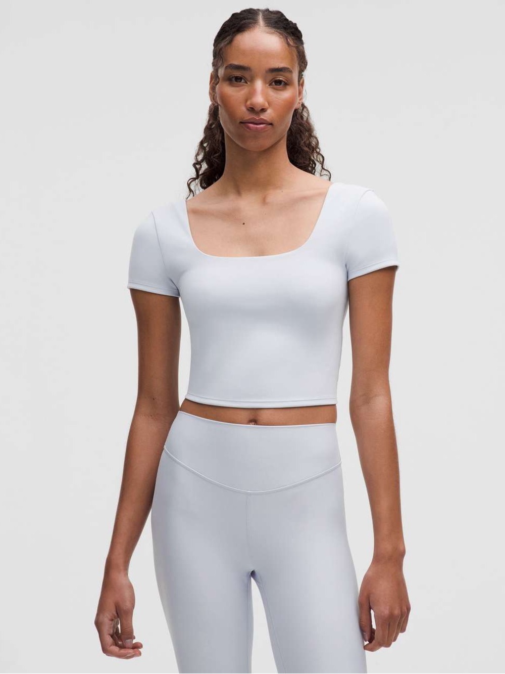 LULULEMON - Wunder Under SmoothCover Square Neck T in light powder blue
